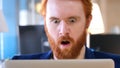 Close Up of Shocked, Stunned Businessman Wondering In Office Royalty Free Stock Photo