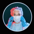 shocked doctor portrait surprised surgeon avatar