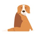 Shocked dog icon cartoon vector. Run puppy Royalty Free Stock Photo