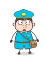 Shocked Face Mailman Character Expression Royalty Free Stock Photo