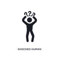 shocked human isolated icon. simple element illustration from feelings concept icons. shocked human editable logo sign symbol Royalty Free Stock Photo