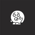 shocked icon. Filled shocked icon for website design and mobile, app development. shocked icon from filled emoji people collection