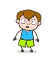 Shocked Little Boy Face - Cute Cartoon Boy Illustration