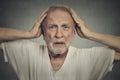 Shocked sad senior man Royalty Free Stock Photo