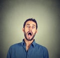 Shocked scared man Royalty Free Stock Photo