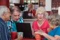 Shocked Seniors with Laptop Royalty Free Stock Photo