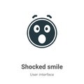 Shocked smile vector icon on white background. Flat vector shocked smile icon symbol sign from modern user interface collection