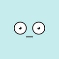 Shocked, surprised emoji vector illustration