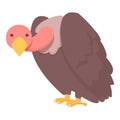 Shocked vulture icon cartoon vector. Bird tree