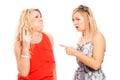 Shocked women arguing