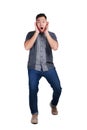 Shocked Young Man With Open Mouth Royalty Free Stock Photo