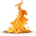 Shocking Flame Heat isolated on white background Royalty Free Stock Photo