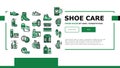 Shoe Care Accessories Landing Header Vector