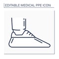 Shoe covers line icon