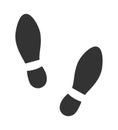 Shoe footprints graphic icon