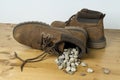 Remove the gravel from your shoes