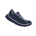 Shoe icon. Footwear isolated on white. Sneaker vector. Sport shoe icon on the move minimalistic illustration.