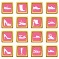 Shoe icons pink