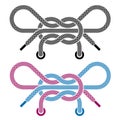 Shoe lace knot symbols Royalty Free Stock Photo