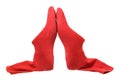 Shoe Lasts with Red Socks Royalty Free Stock Photo