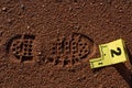 Shoe Print Evidence Royalty Free Stock Photo