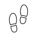 Shoe print icon. Vector illustration foot symbol Royalty Free Stock Photo