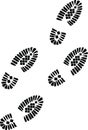 Shoe prints track Royalty Free Stock Photo