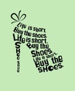 Shoe from quotes Royalty Free Stock Photo