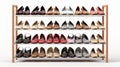 High Quality Shoe Rack On White Background Royalty Free Stock Photo