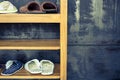 Shoe rack Royalty Free Stock Photo