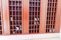 Shoe racks at Sultan Qaboos Grand Mosque in Muscat, Om