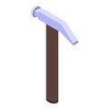 Shoe repair hammer icon, isometric style Royalty Free Stock Photo