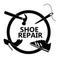 Shoe repair icon on white background. Shoe repair logo. shoemaker sign. flat style Royalty Free Stock Photo