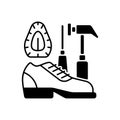 Shoe repair and reconditioning black linear icon Royalty Free Stock Photo