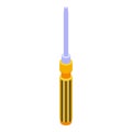 Shoe repair screwdriver icon, isometric style Royalty Free Stock Photo