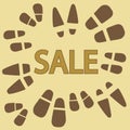 Shoe sale. Vector illustration for poster, ad and more