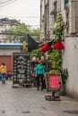 Shoe shop in alley off Zhengyang pedestrian road, Guilin, China
