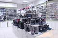 Shoe shop with a lot of different shoes