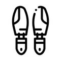 Shoe Sole Detail Icon Vector Outline Illustration Royalty Free Stock Photo