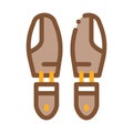 Shoe Sole Detail Icon Vector Outline Illustration