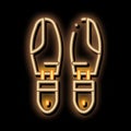Shoe Sole Detail neon glow icon illustration Royalty Free Stock Photo