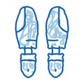 Shoe Sole Detail doodle icon hand drawn illustration