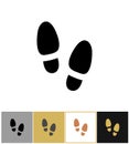 Shoe step print icon, shoes footstep sign or shoeprint symbol Royalty Free Stock Photo