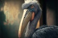 Shoebill or whalehead or shoe-billed stork (Balaeniceps Rex) in Prague zoo, AI generated Royalty Free Stock Photo