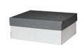 Shoebox with a dark lid, isolated on a white background