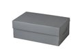 Shoebox. Gray color shoebox on white background.