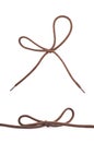 Shoelace bow knot isolated Royalty Free Stock Photo