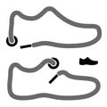 Shoelace shoe symbols Royalty Free Stock Photo