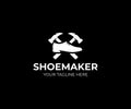 Shoemaker logo template. Shoe repair vector design