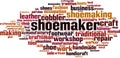 Shoemaker word cloud Royalty Free Stock Photo